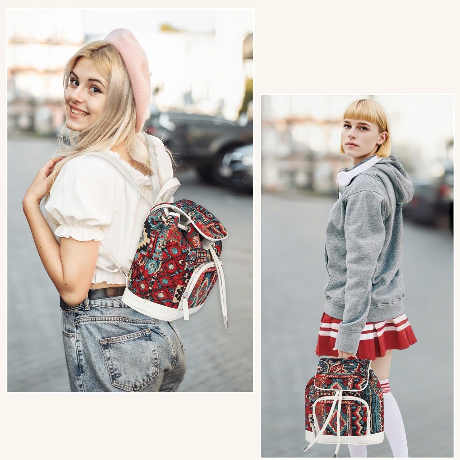 Lily queen Fashion Small Purse Backpack Lightweight for Women Colorful - Image 5