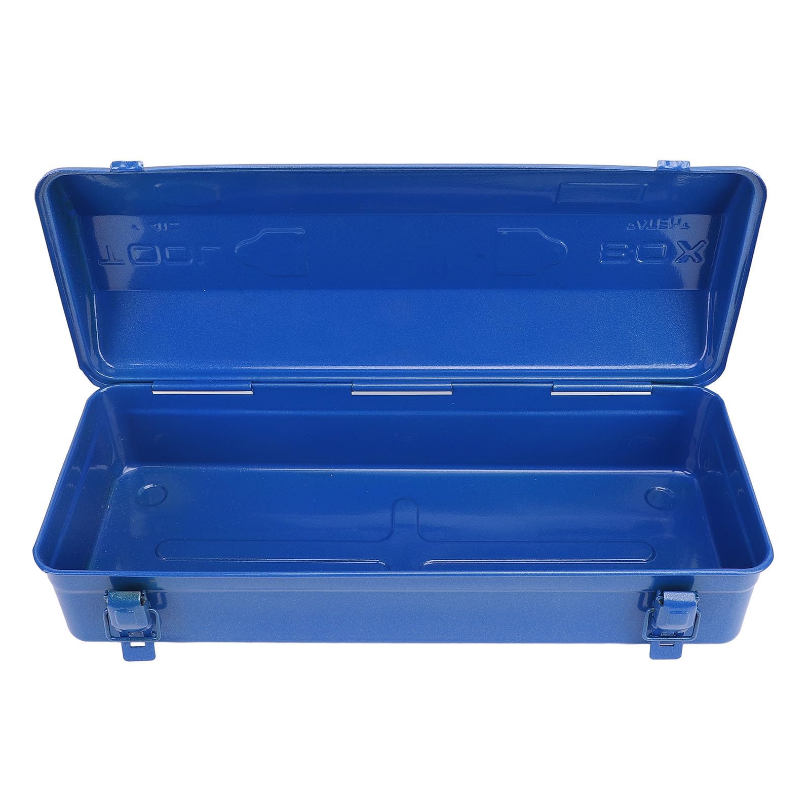 SIXRUN Caja de Herramientas de Metal Organizador de Almacenamiento de Herramientas Portátil Azul Construcción de Metal Diseño de Transporte Compacto para Taller Garaje Coche Lugar de Trabajo