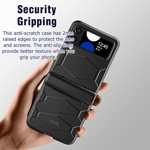 Miniatura 4 de Miimall Funda compatible con Samsung Galaxy Z Flip 4, Z Flip 4 con protección de bisagra, cubierta de policarbonato duro todo incluido para Galaxy Z