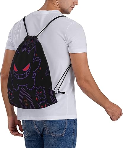 Miniatura 9 de TAWVNUH Bolsa de anime con cordón de dibujos animados con cordón, mochila deportiva para gimnasio, bolsas de viaje al aire libre, Bolsa1