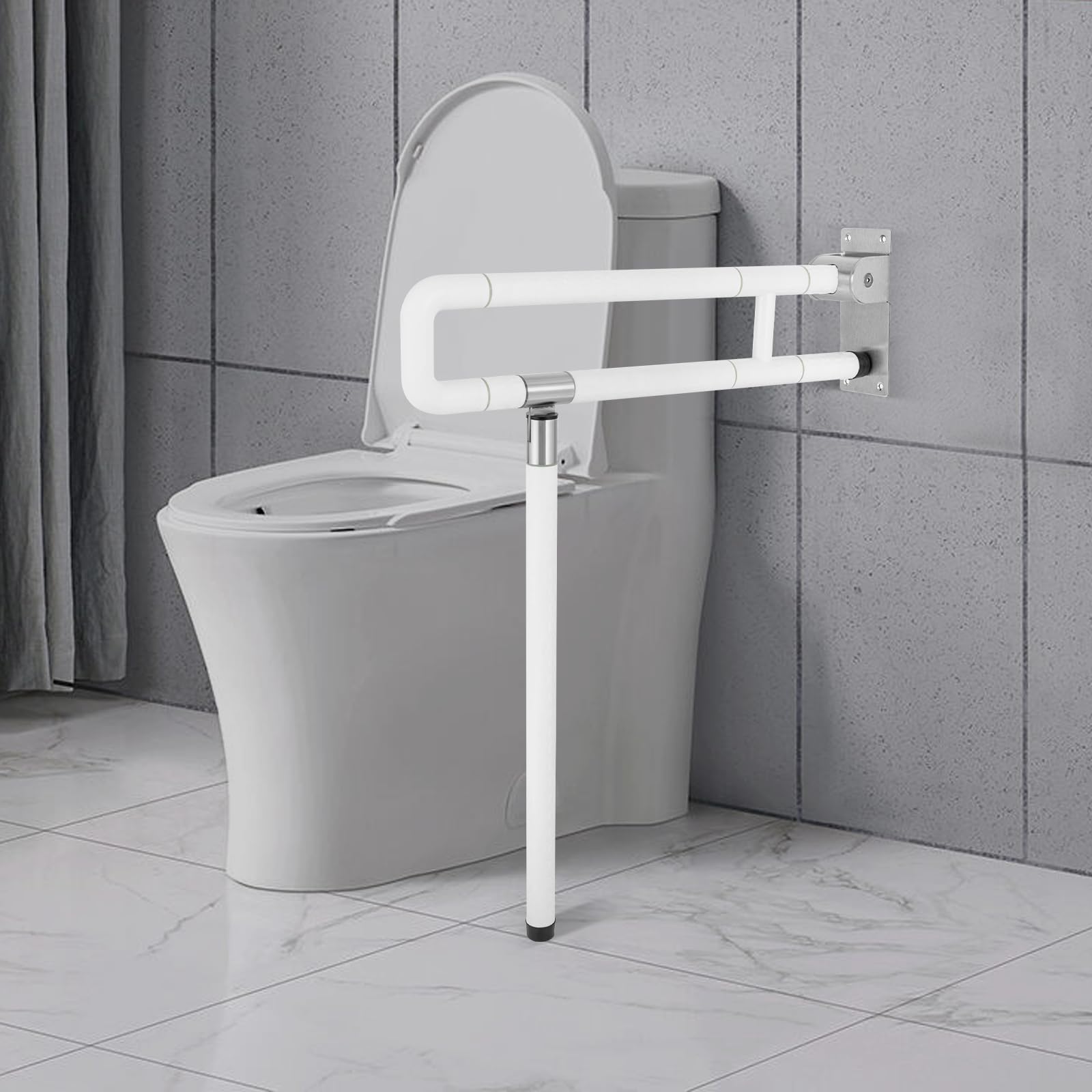 Asidero Ducha Barra de Apoyo for Inodoro de 23,6 Pulgadas, Plegable, de Acero Inoxidable Asidero BañO