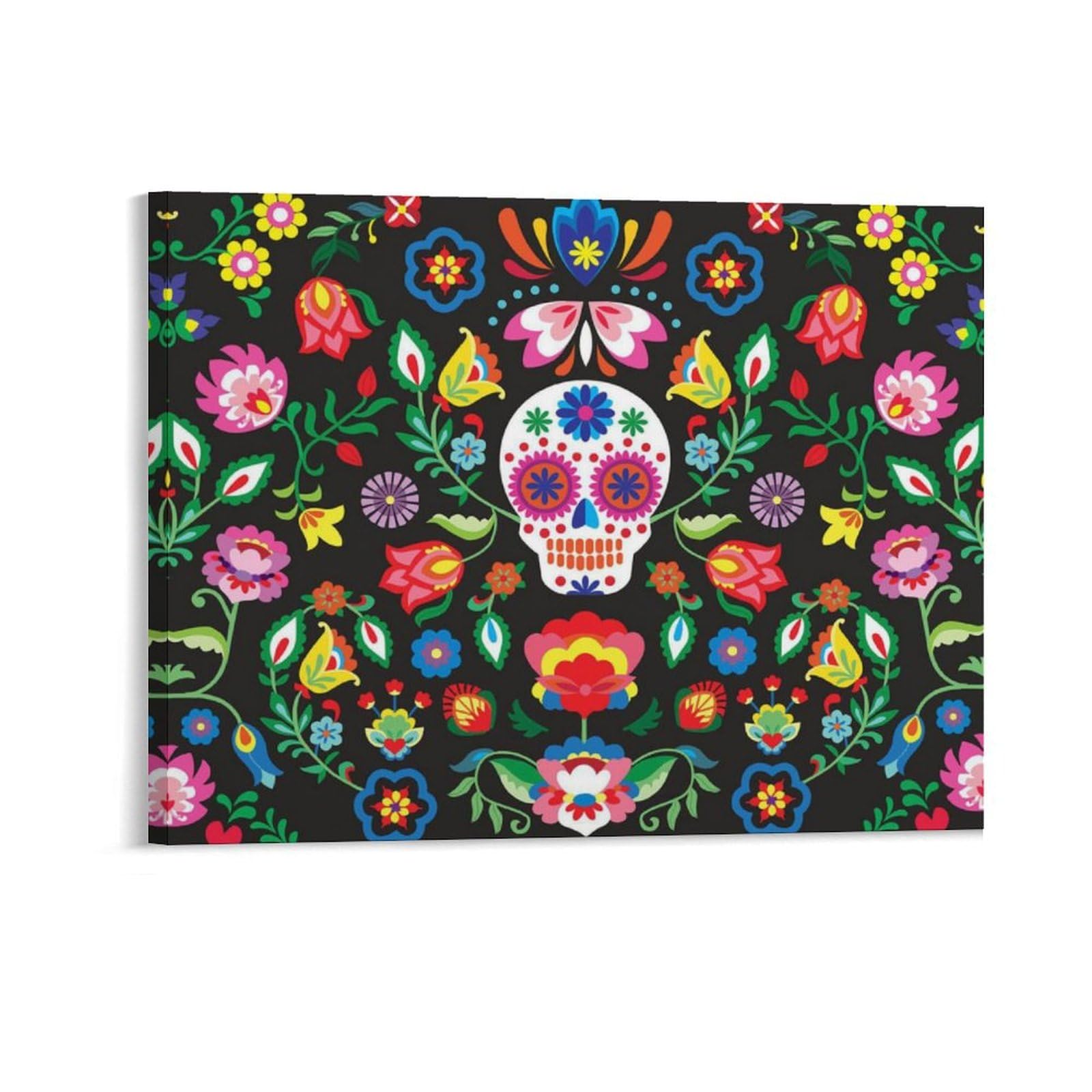 Cuadro de calaveras de azúcar mexicanas para renovar la decoración de tu sala de estar 8