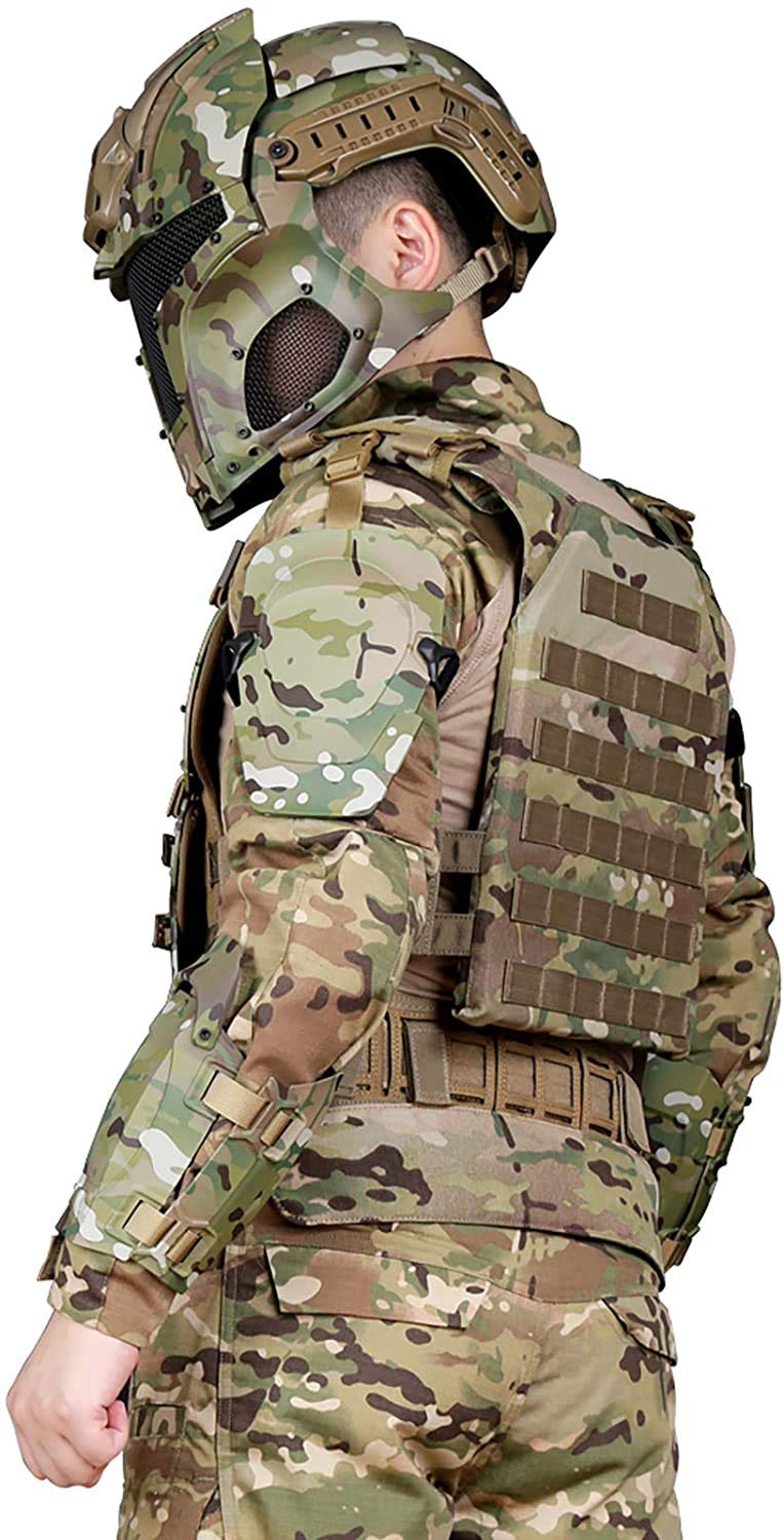 NC Chaleco Táctico Militar Ajustable Molle Chest Protector Set Paintball Combat Equipment CS Campo Al Aire libre Entrenamiento De Combate Modular