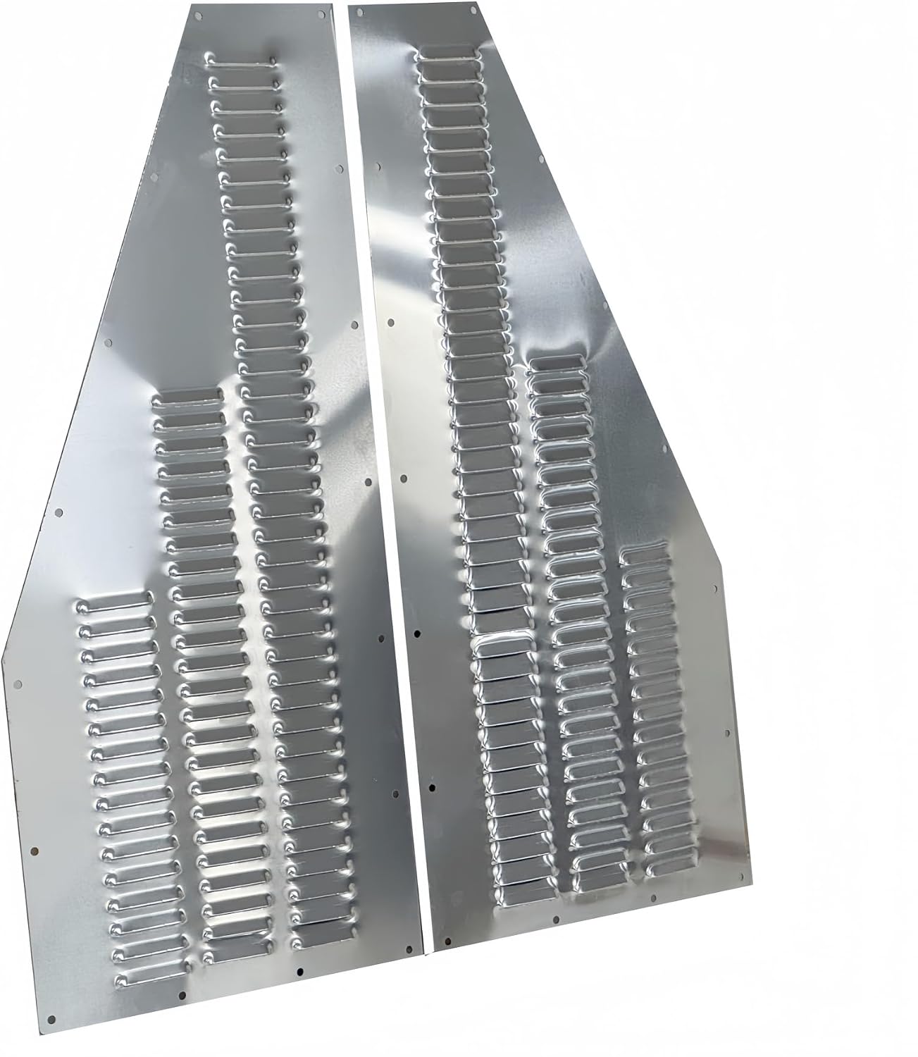 Pair of Aluminum Hood Louver Panels Set 29" x 13" Bolt On Vent Kit Cooling Replacement for Jeep XJ Cherokee 1984-2001 Left Right Silver