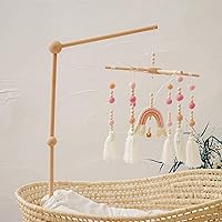 Vista 6 de Móvil para cuna de bebé con brazo móvil 2 en 1 Movil de cuna arcoíris, colgador móvil de cuna móvil, brazo móvil de madera para cuna de bebé