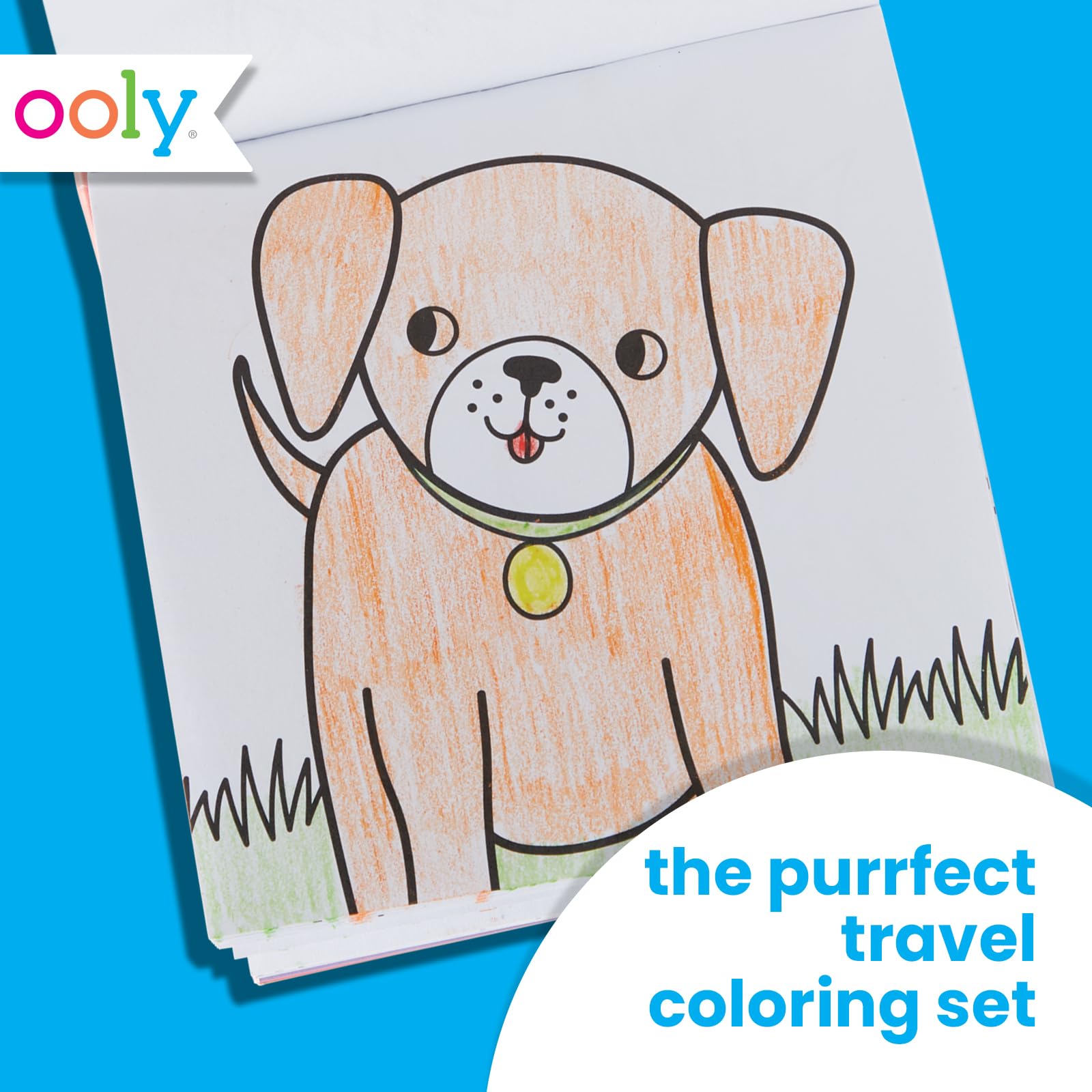 Ooly Travel Art Kit with 9 Jumbo Crayons & 48 Themed Coloring Pages & Case for Easy Traveling Art Creation Perfect Airplane & Road Trip Activities for Kids - Image 2