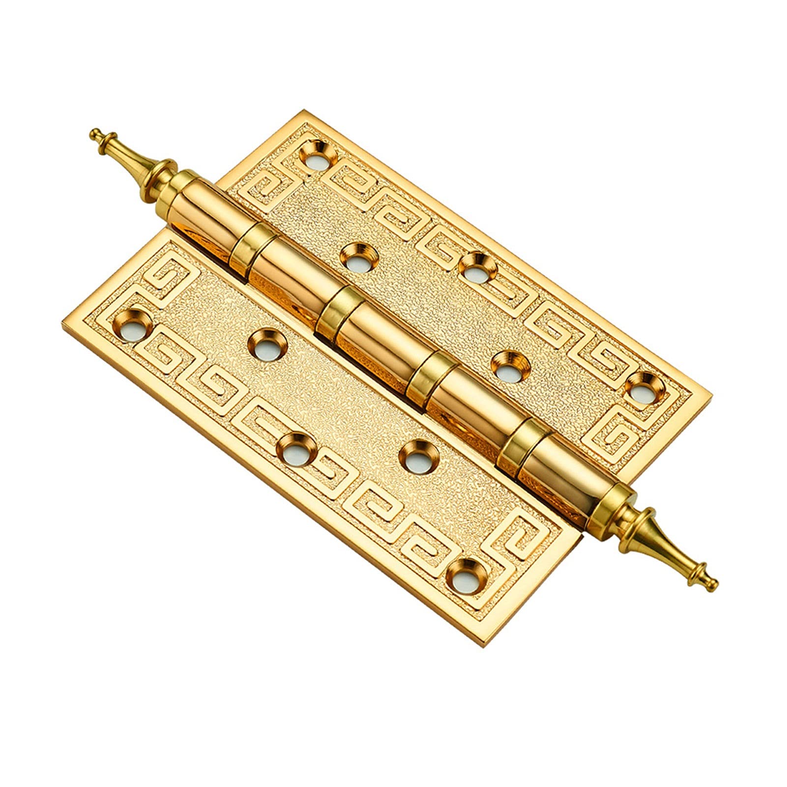5Inch Brass Hings Thick Retro Antique Cabinet Door Neoclassical Hinge Gate Door, Cabinet, Drawer, Room Copper Hinge(Gold)
