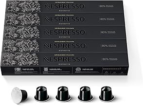 Nespresso Original Coffee Pods - 50 Inspiranzione Ristretto Capsules for Nespresso Machines. Make Espressos, Cappuccino and Macchiato at home. Made with Robusta coffee beans. Recyclable Pods