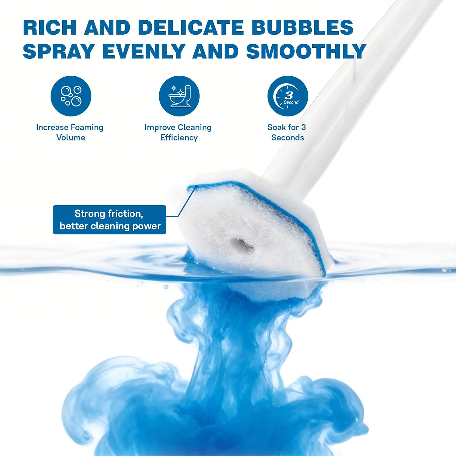 Toilet Wand Refills For Clorox Toilet Wand, High-Density Disposable Toilets Brush Scrubber - No Falling Apart (60 pcs)