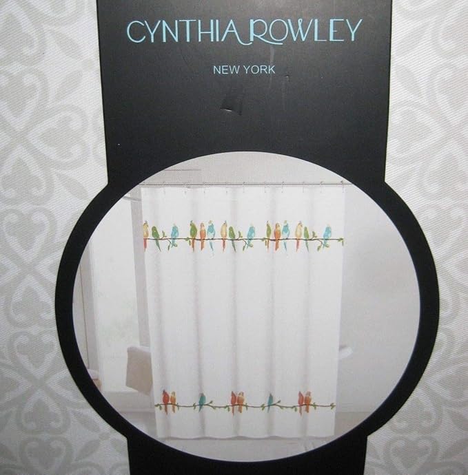 Cynthia Rowley New York Parakeet Fabric Shower Curtain Home & Kitchen