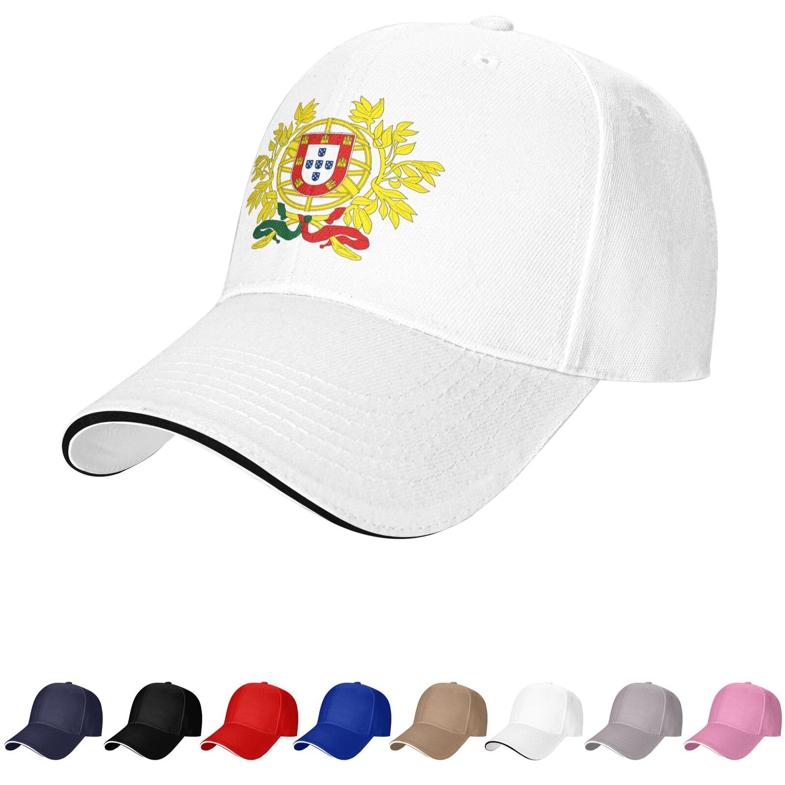 Portugal Emblem Hat Portuguese Caps for Man Woman Coat of Arms of Portugal Baseball Cap Trucker Dad Hat White