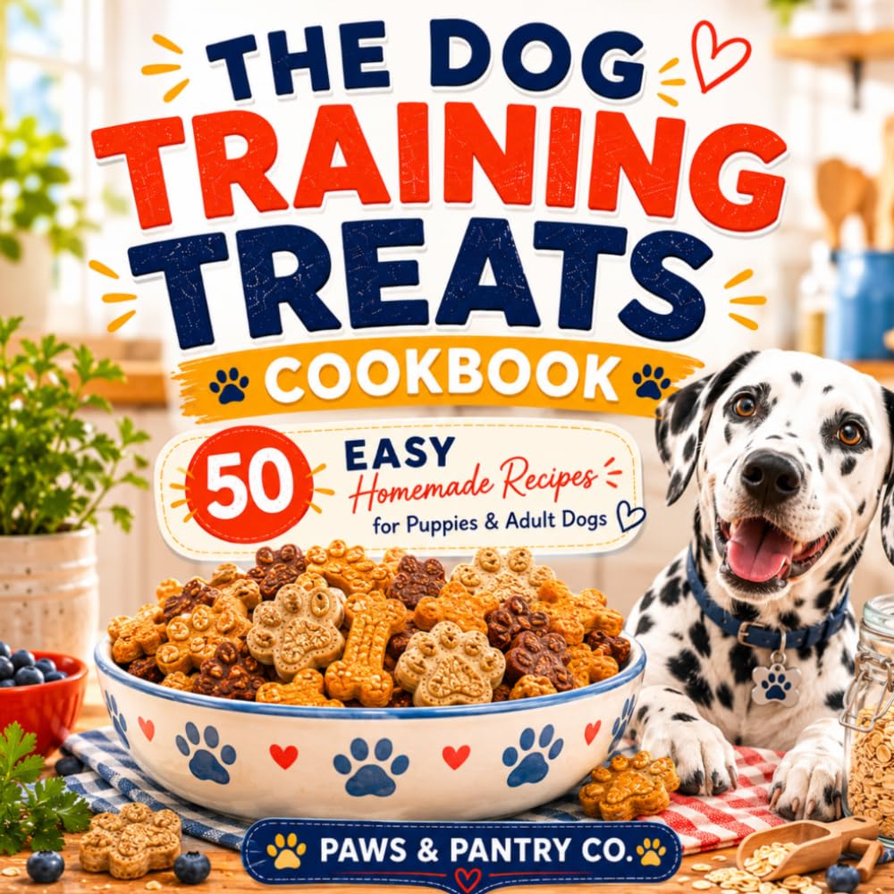 The Dog Training Treats Cookbook: 40+ Easy Homemade Recipes for Puppies and Adult Dogs | Healthy Training Rewards, High-Value Treats, Low-Calorie Snacks & Dehydrated Dog Treat Recipes