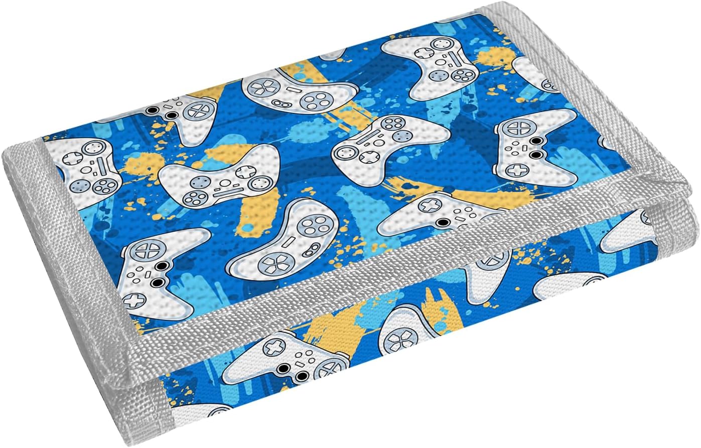 Leyeve Kids Wallet for Boys, Blue Gaming Boys Wallet for Kids 6-8 image 3