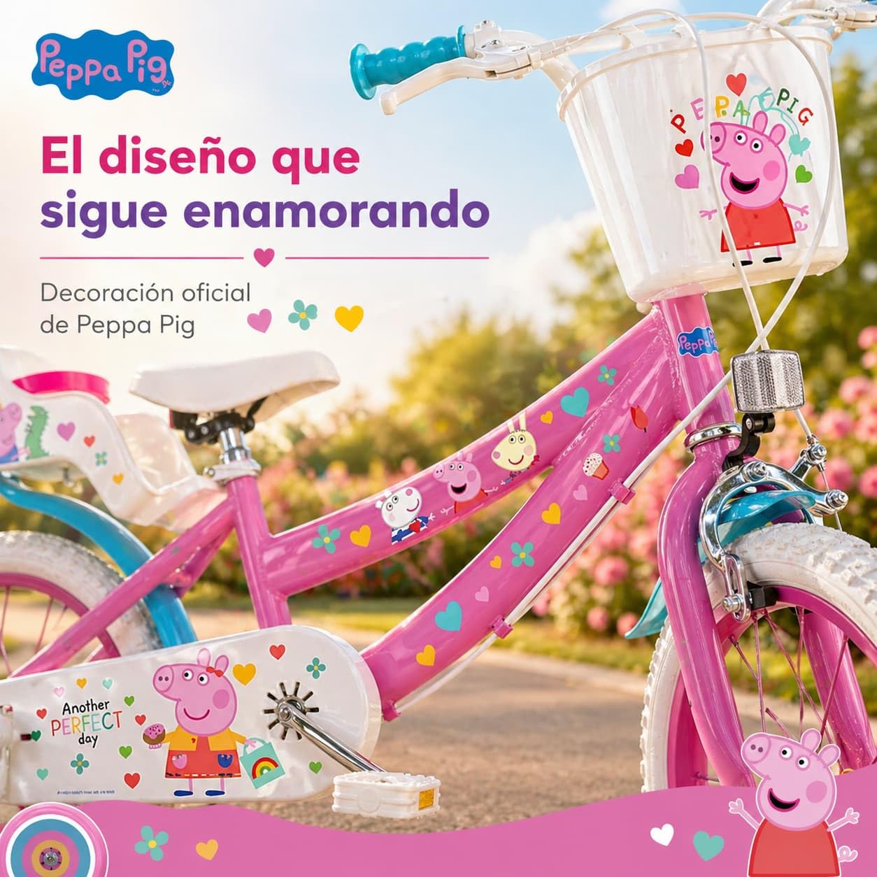 Vélo 12'' - PEPPA PIG - Rose - Chaise pour poignet - Capuchon avant Vélo 12'' - PEPPA PIG - Rose - Chaise pour poignet - Capuchon avant