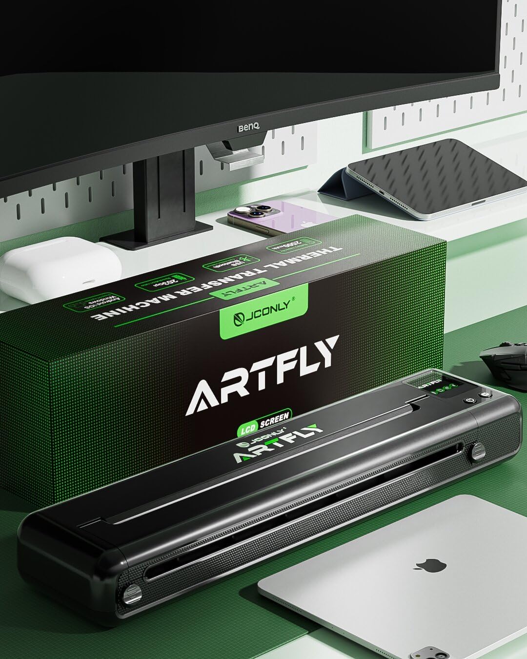 ARTFLY Tattoo Transfer Stencil Printer - 203DPI Professional Bluetooth/USB-C Thermal Transfer Machine, 18H Battery & Smart LCD for Tattoo Artists, Ultra-Portable Design