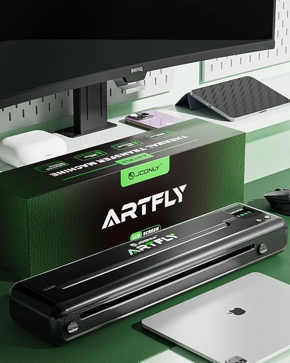 ARTFLY Tattoo Transfer Stencil Printer - 203DPI Professional Bluetooth/USB-C Thermal Transfer Machine, 18H Battery & Smart LCD for Tattoo Artists, Ultra-Portable Design