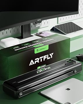 ARTFLY Tattoo Transfer Stencil Printer - 203DPI Professional Bluetooth/USB-C Thermal Transfer Machine, 18H Battery & Smart LCD for Tattoo Artists, Ultra-Portable Design
