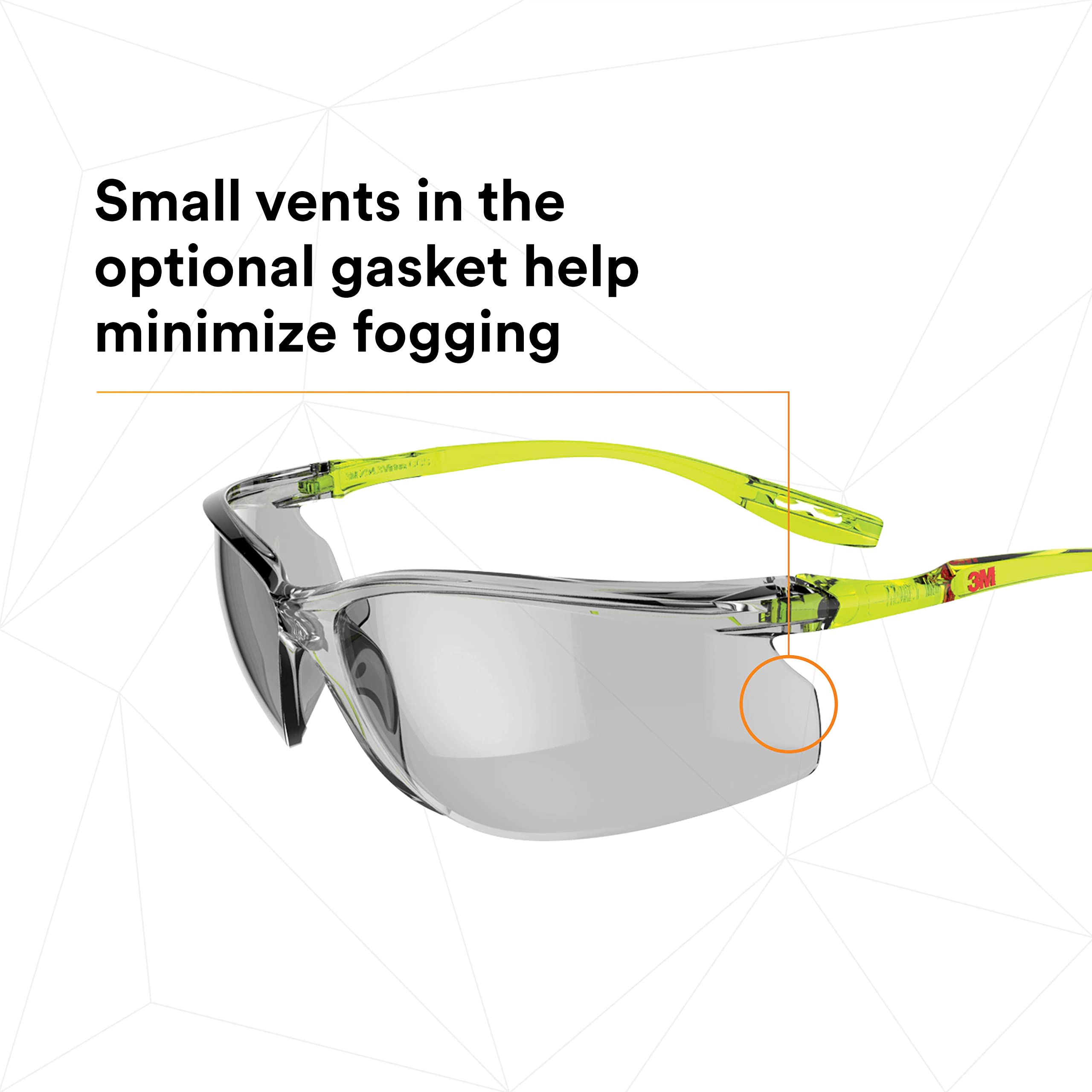 3M Solus CCS Series, SCCS07SGAF-GRN, Scotchgard Anti-Fog Coating, I/O Gray AF-AS Lens