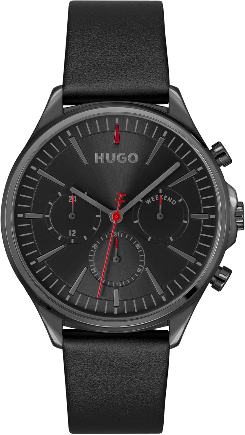 HUGO Men's #Smash Multi Watch – Stainless Steel Case, Multifunction Movement, Stylish and Fun Design, Quartz Accuracy, Bold Everyday Wear - Gift for Him