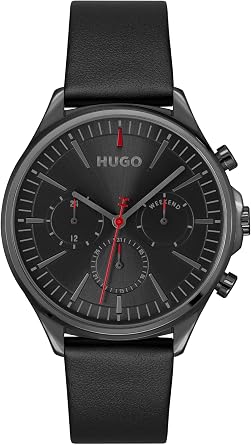 HUGO Mens #Smash Multi Watch Stainless Steel Case, Multifunction Movement, Stylish and Fun Design, Quartz Accuracy, Bold Everyday Wear - Gift for Him