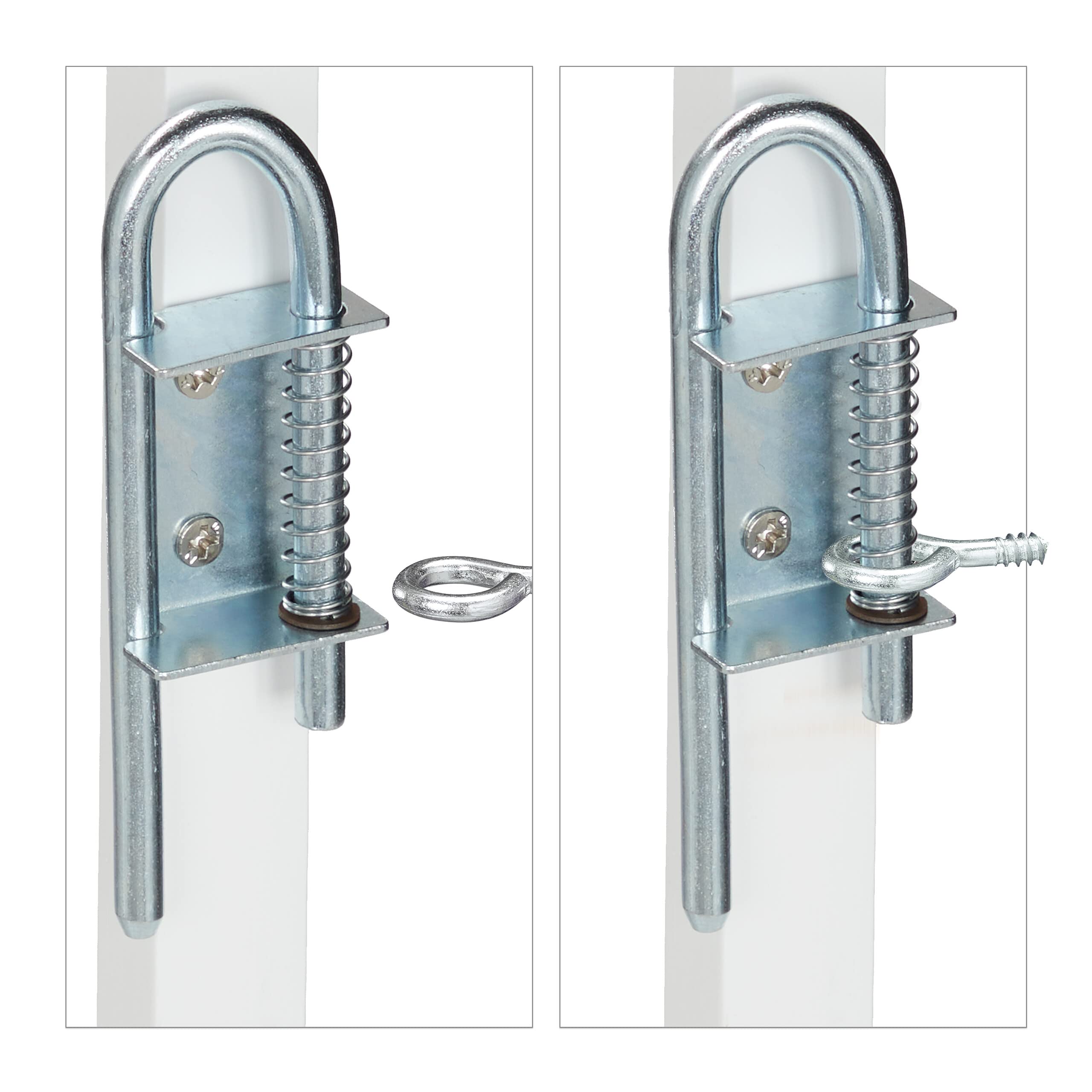 Relaxdays Barrera Seguridad Perro, Valla Protección Niño Escalera, Plegable, hasta 118cm, Reja Puerta Mascota, Blanco