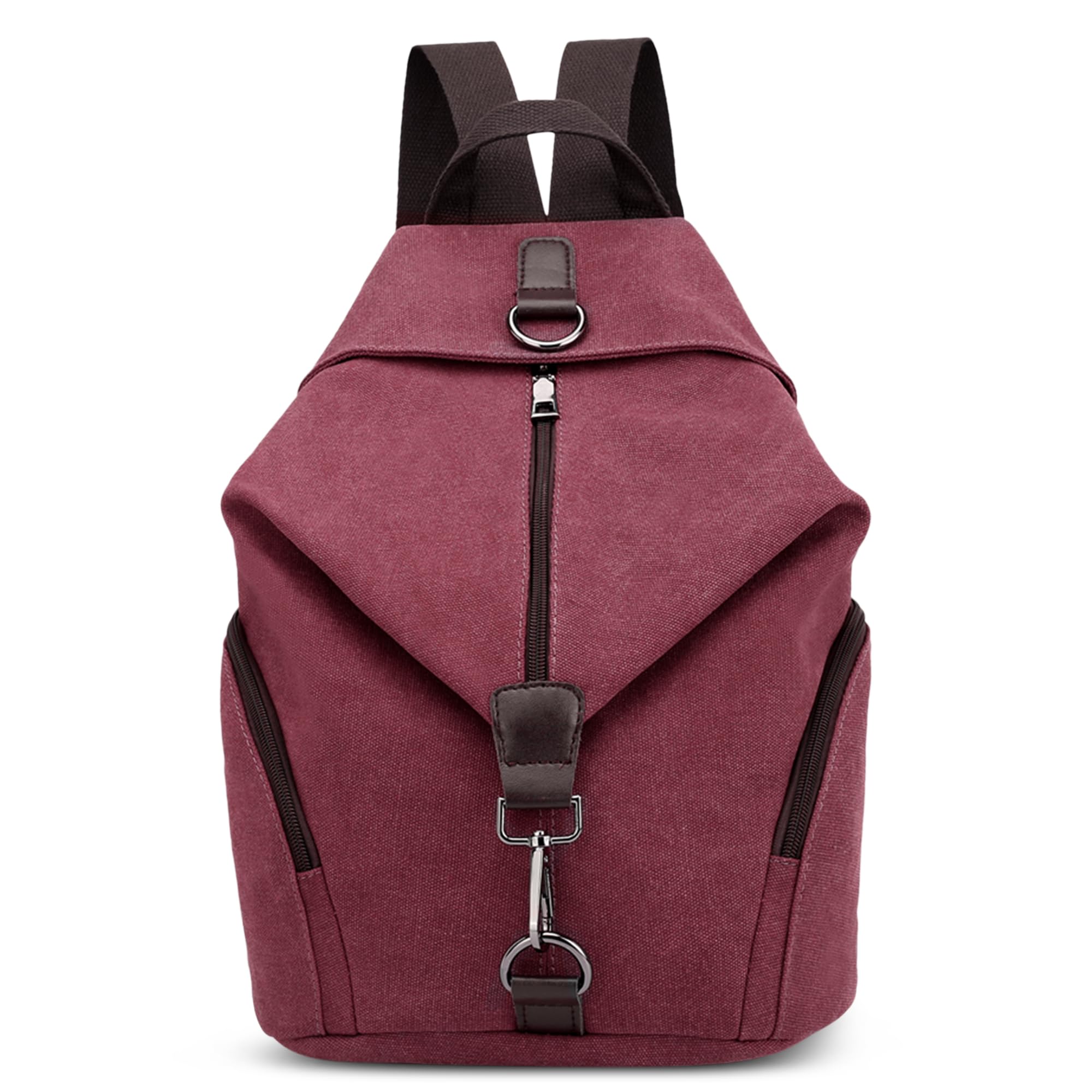 Moda Donna Zaino in Tela Zainetto Borse a Spalla Borsa da Viaggio in Casual Zaino Antifurto Grande Capacità Borsa da Scuola Rosso
