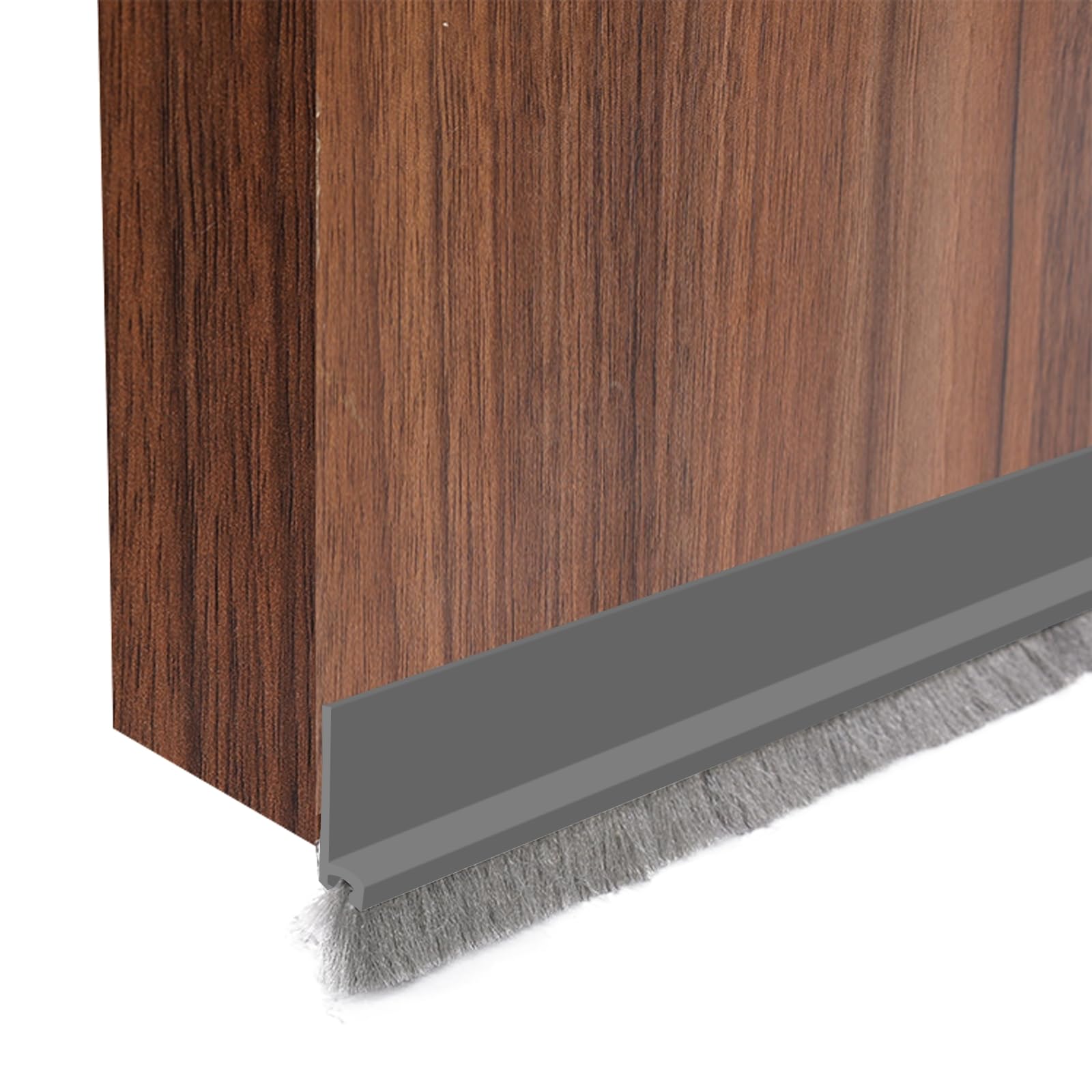 GGTTNRT Door Brush Strip, Draught Excluder for Doors, Door Draft Excluder Strip, Self-Adhesive Cuttable, 100cm Length Door Seal (Grey-30mm)