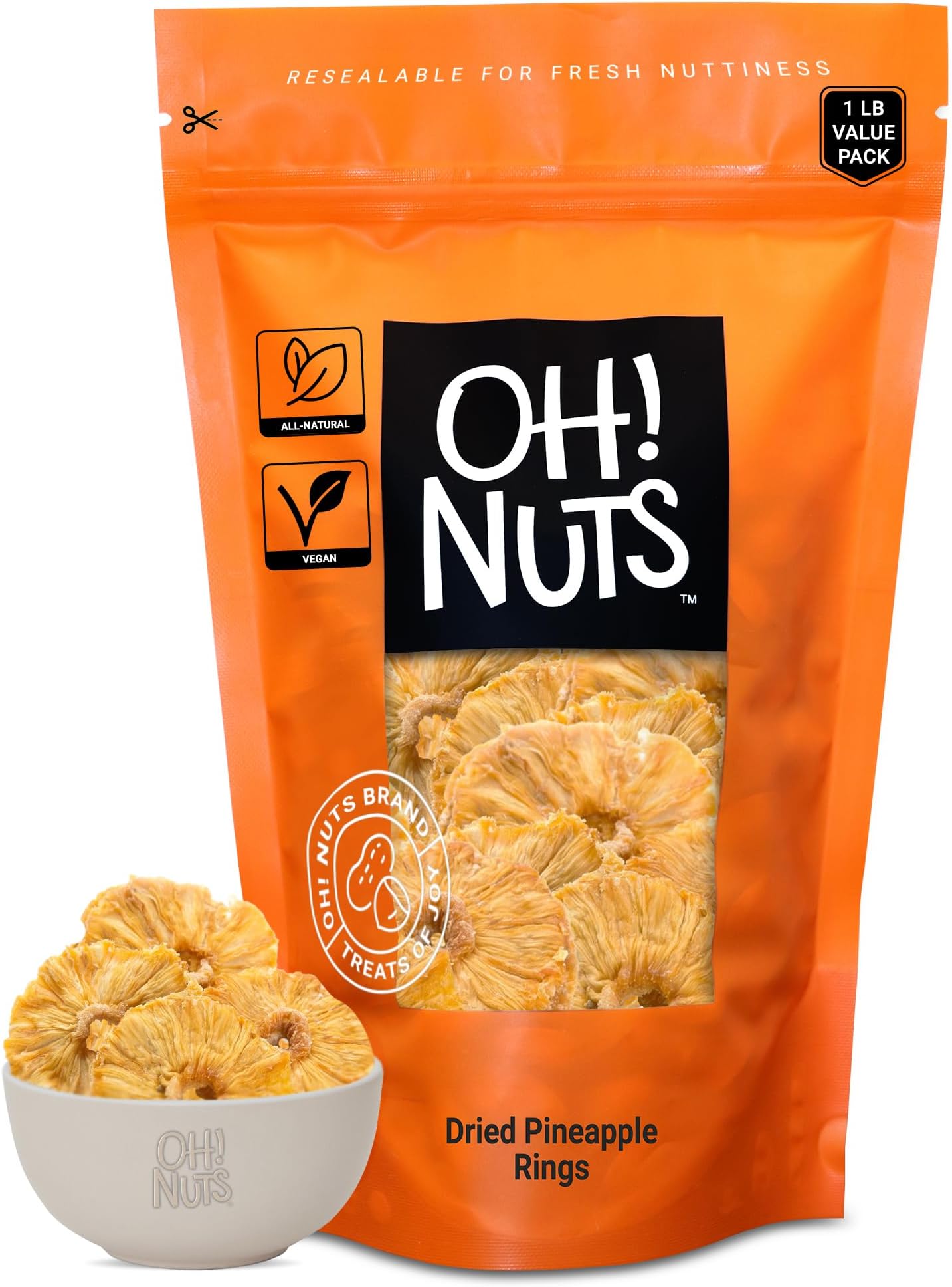 Amazon.com: Dried Pineapple Natura l 1 LB - Dried Fruit Rings | Organic ...