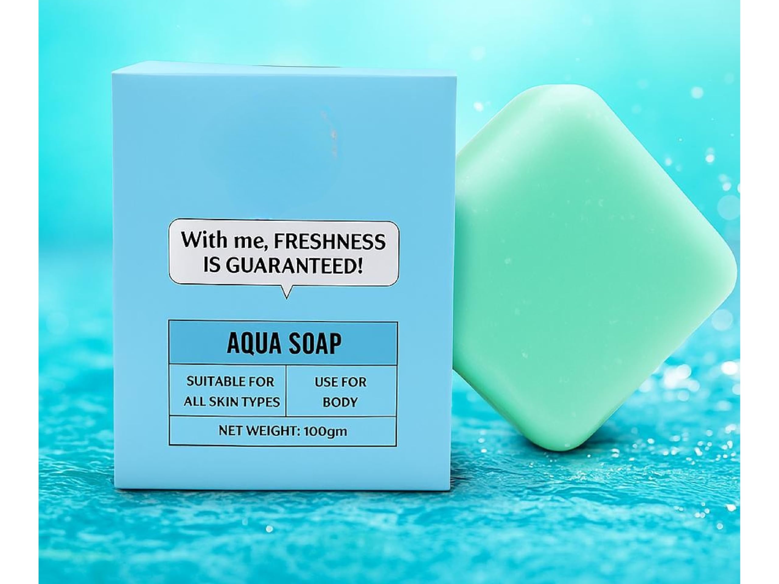 Buy DENZA Aqua Soap | Refreshing & Hydrating Bathing Bar | Gentle