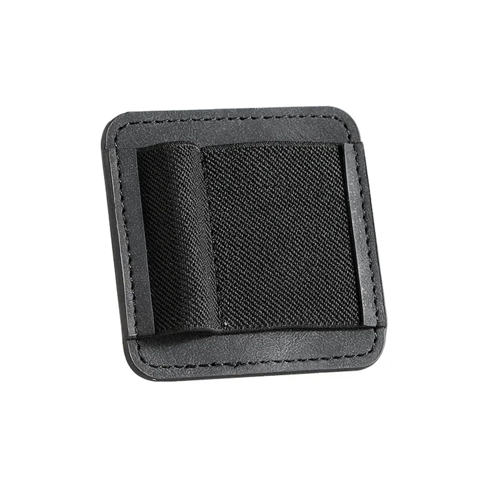 Geavonyg Black Pu Leather Cord Manager With Stretchy Band And Strong Adhesion For Neat Electronic Gadgets Storage Pu Cord Holder
