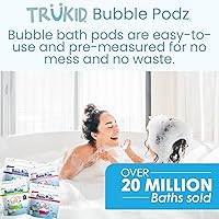 Vista 8 de TruKid Bubble Podz - Baño de burbujas para niños, niños pequeños y bebés, bomba de baño suave y refrescante sin lágrimas para piel sensible