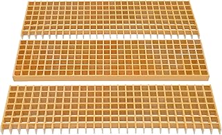 3 Pcs 39*11 in Grating Cover, Fiberglass Molded Drain Grate, FRP High Strength Outdoor Trench Cover, Non-Slip Industrial Staircase Cover for Tree Grate, Pigeon Loft, Trenches, Drainage, Decks(Yellow)