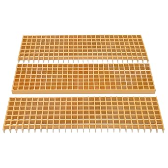 3 Pcs Fiberglass Molded Grating, 48" x 10.6" x 1.5" Fiberglass Drain Grate, FRP Industrial Floor Grating Outdoor Trench Cover Anti Slip Fiberglass Tree Grate Grille for Car Wash, Platforms, Walkways