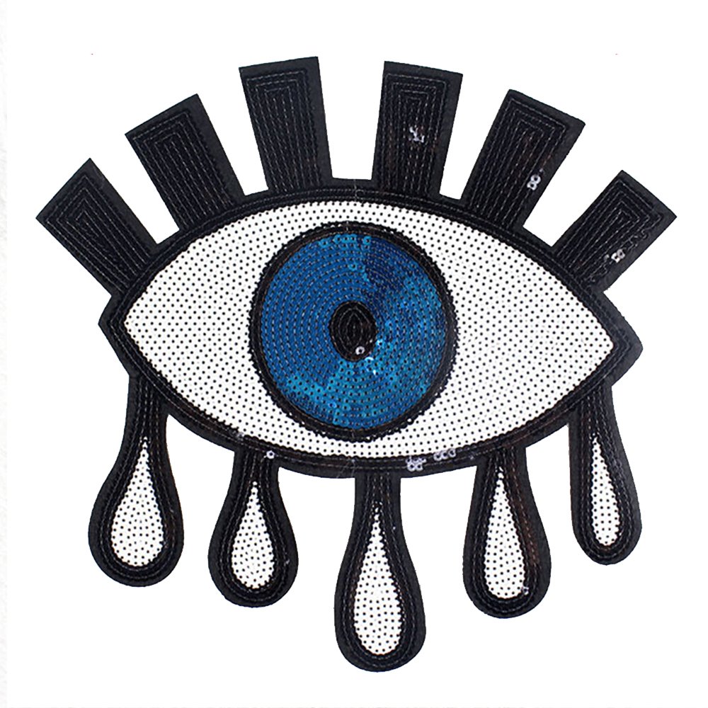 30x30 cm/12x12 inches Appliques Patches Iron On Patterns Print Embroidery Sewing Craft Supplies Machines Designs Logo Cloth Hat Bag DIY Decor (Big Eye)