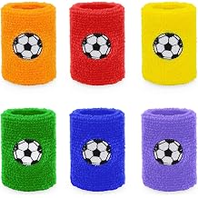 6 Pcs Kids Sports Wristband Sweat Band Wrist Sweatbands for Children Football Basketball Gym Tennis Running A8ETZQHW
