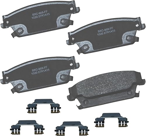 Miniatura 212 de Bendix Pastillas de freno traseras de cerámica Premium SBC1100 para Nissan Frontier 2024-2005, Xterra 2015-2005, Suzuki Equator 2012-2009