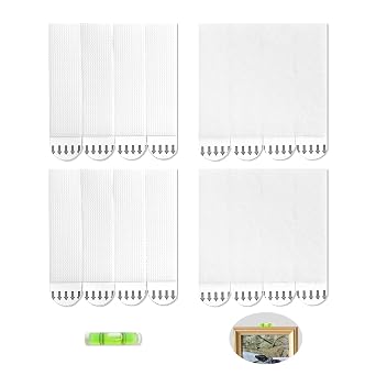 20 Pairs40 Strips Large Picture Hanging Strips Heavy Duty, Damage Free Picture Hangers, Hook and Loop Tape, Removable Adhesive Strips for Frame Hanging, Christmas Decorations Home Office