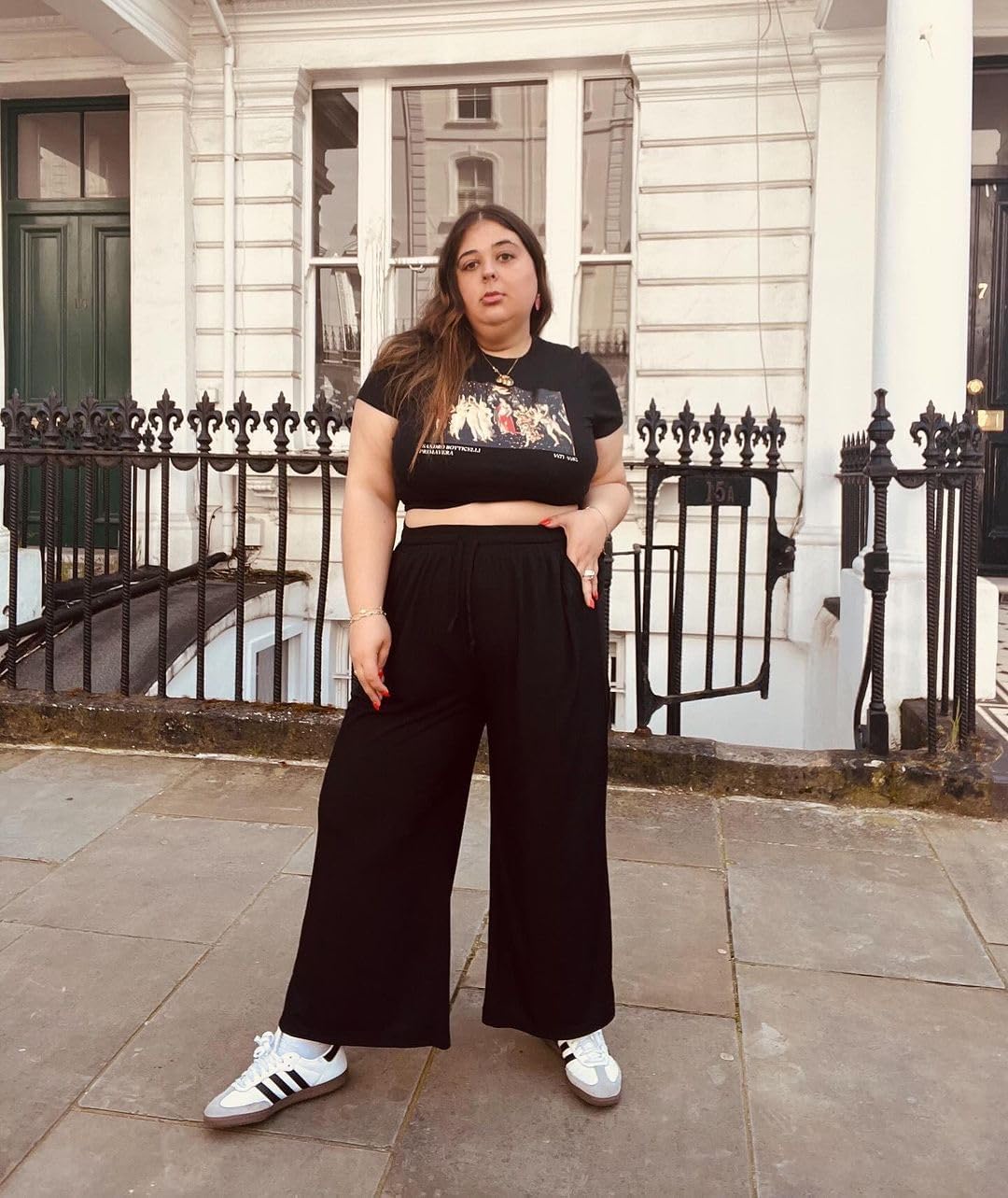 TIYOMI Plus Size Wide Leg Pants for Women Elastic Drawstring Pants High Waisted Lounge Pants XL-5XL - Image 7