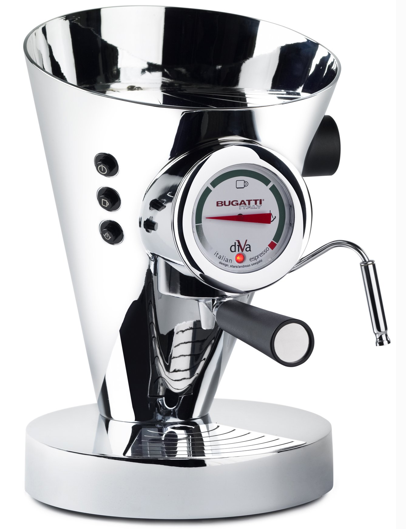 イタリア製BUGATTI diva エスプレッソマシン シルバー Amazon.co.jp: BUGATTI ITALY DIVA ESPRESSO MACHINE CHROME 15-DIVACR
