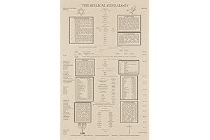 The Biblical Genealogy Family Trees, Adam to Jesus Books of the Bible Timeline Chart