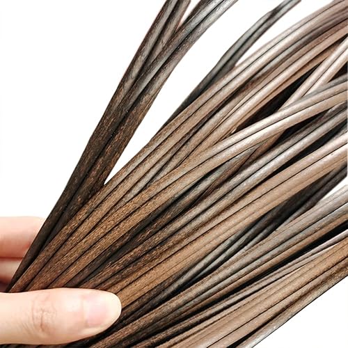 Miniatura 8 de RNY 200 pies de ratán de plástico de polietileno acanalado marrón con nervaduras negras para reparación, mesa de silla de ratán (color marrón con