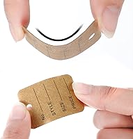 Vista 3 de Outus 500 etiquetas de precio con cuerda adjunta, etiqueta colgante marrón kraft de 1.4 x 2 pulgadas, etiqueta colgante de nailon para mostrar