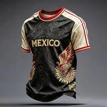 Playera De Mexico world Soccer cup Soccer Mexican Fans Jersey Short Sleeve Crew Neck Graphic Sport Tee