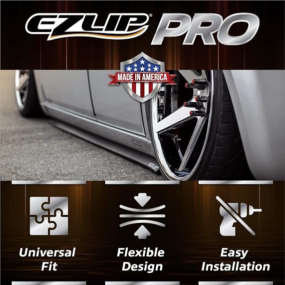 EZ Lip Side Skirts PRO Universal Flexible Side Skirts for Cars, 2-Inch