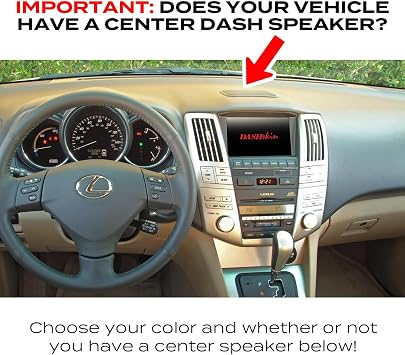 Dash Cover Compatible with 2004-2009 Lexus RX 330 RX 350 RX 400h in Black Without Center Speaker Holes - Hard Molded Plastic Dashboard Cap