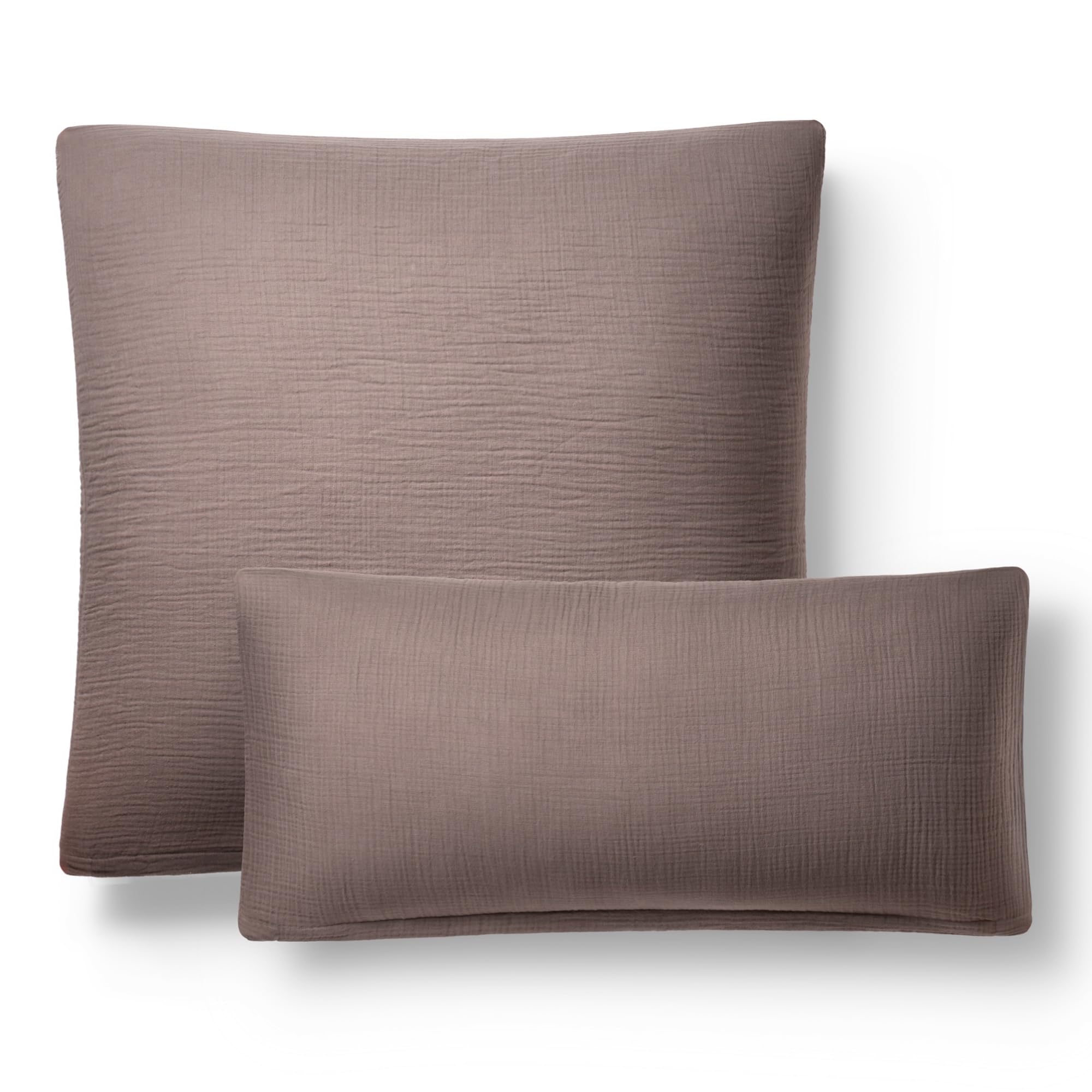 Juego de 2 fundas de almohada de muselina, 70 x 90 cm, algodón