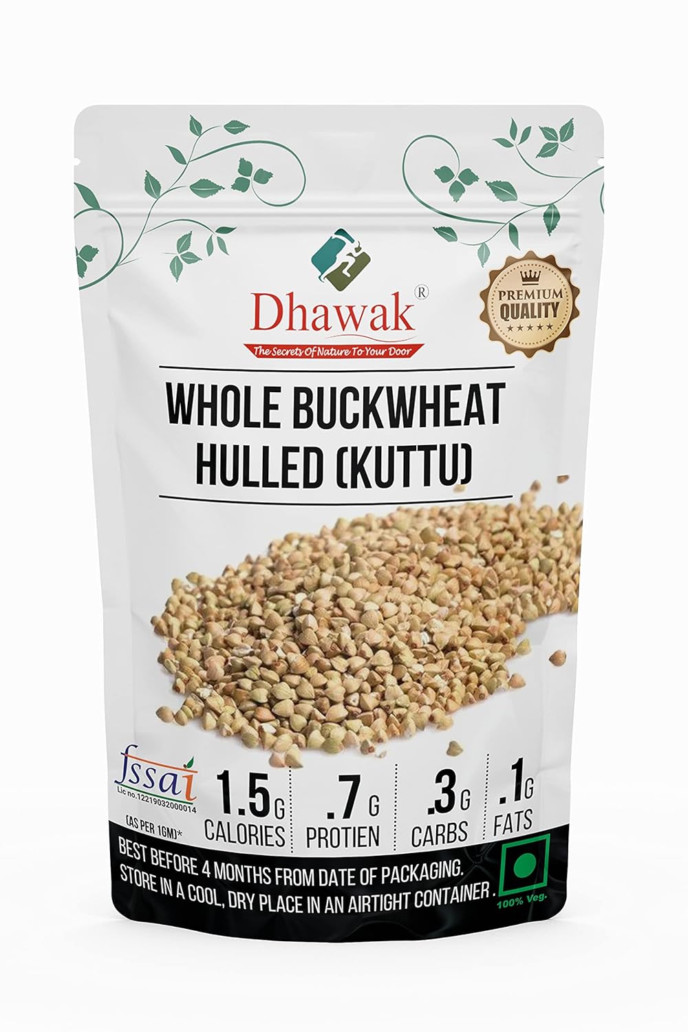 Dhawak Whole Buckwheat Hulled 400 Grams Kuttu Buckwheat Groat Amazon.in Grocery
