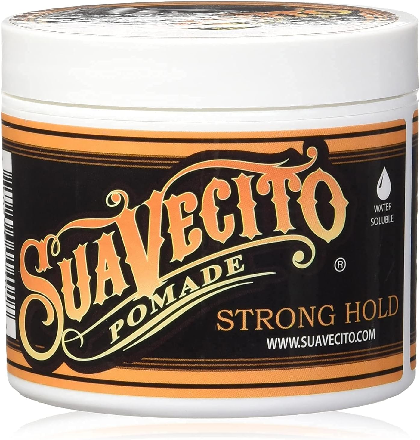 Suavecito Pomade Firme (Strong) Hold 5 oz, 1 Pack - Strong Hold Hair Pomade For Men - Medium Shine Water Based Flake Free Hair Gel - Easy To Wash Out - All Day Hold For All Hair Styles
