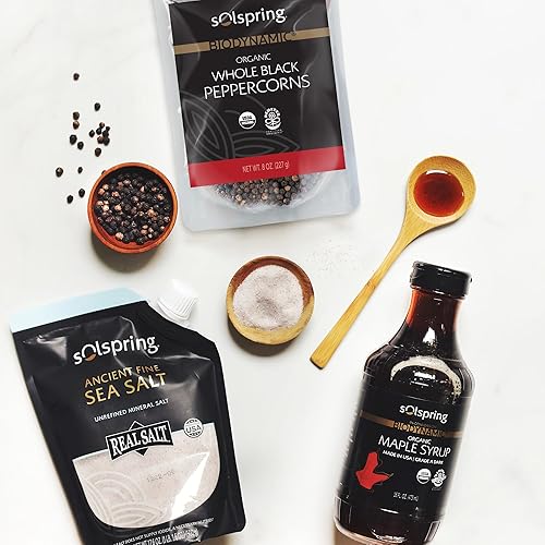 Miniatura 4 de Dr. Mercola 's Solspring - Granos de pimienta negra entera biodinámica, 8 onzas, aproximadamente 227 porciones por bolsa, pimienta negra prémium de