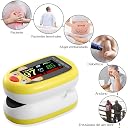 Pediatric Oximeter, Rechargeable Digital Oximeter, Can Monitor Blood Oxygen Saturation, Pulse Rate and PI at the Same Time, Suitable for Daily Testing and Monitoring (Yellow) gallery image
